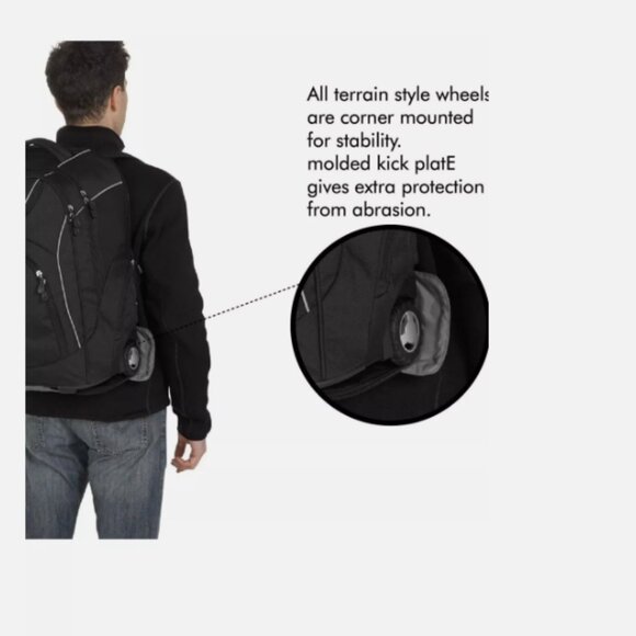 LAPTOP BACKPACK HIGH SIERRA with HANDLE Travel Luggage wheel Roller 20"x 13" - Picture 7 of 11